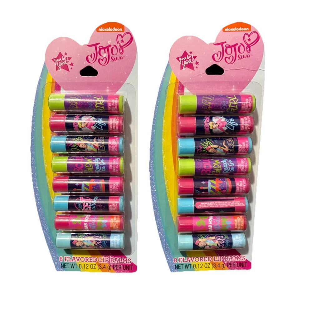 JoJo Siwa Lip Balm Bundle 16 Count Flavored Nickelodeon Taste Beauty New 2 Packs